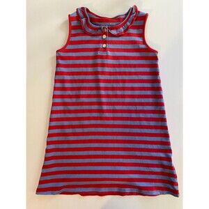 Classic Prep pima cotton girls striped blue and red tank dress girls 7